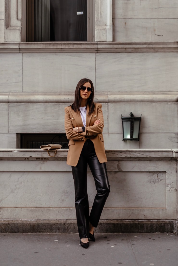 Here's how to style faux leather pants to look classy and